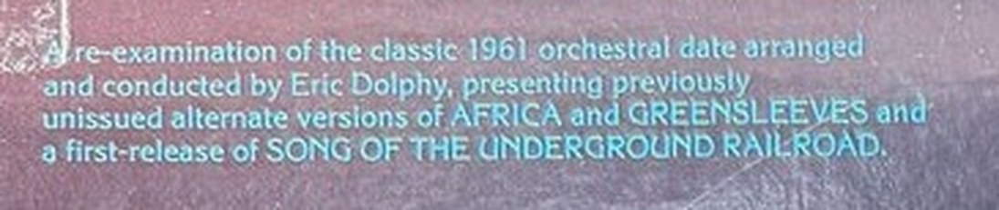 The Africa Brass Sessions, Vol. 2 자켓 뒷면 맨 위 네 줄