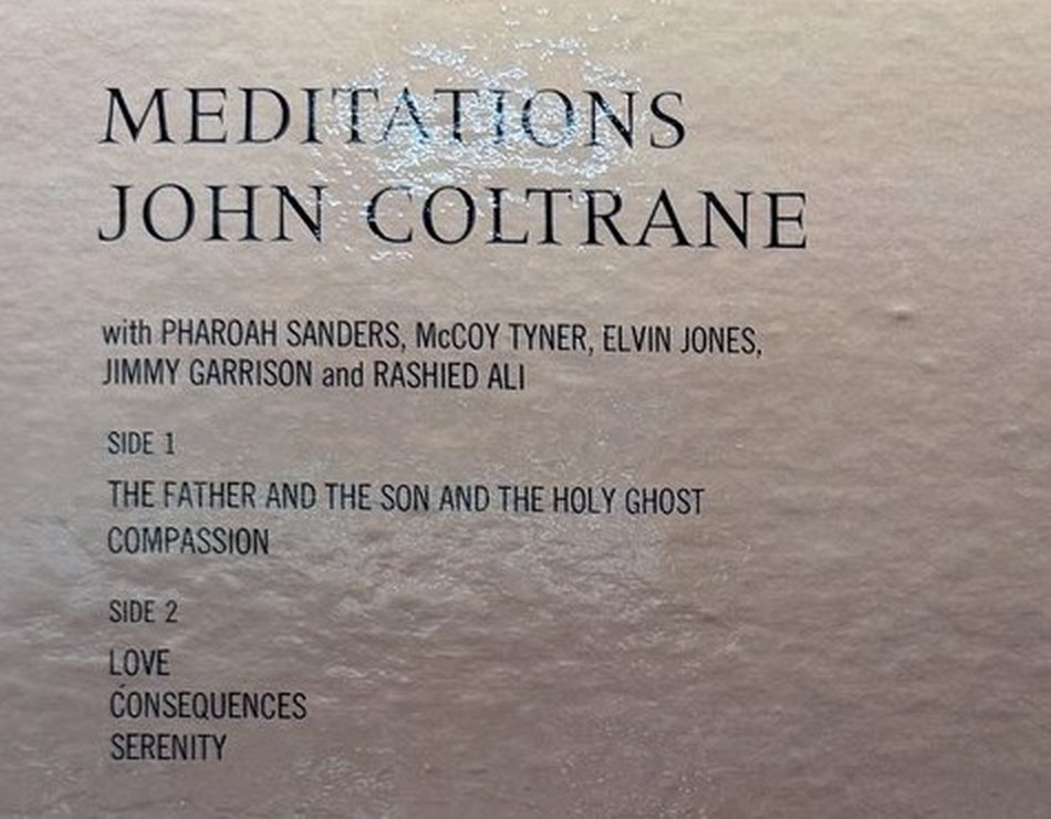 Meditations 자켓 뒷면 상단 텍스트 블록