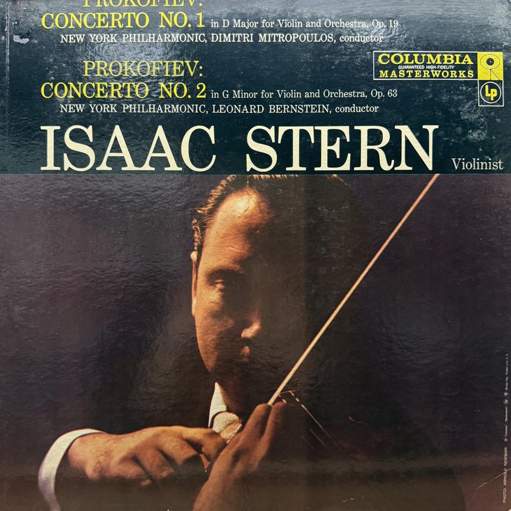 Prokofiev - New York Philharmonic, Dimitri Mitropoulos / Leonard Bernstein, Isaac Stern 〈Concerto No. 1 In D Major For Violin And Orchestra, Op. 19 / Concerto No. 2 In G Minor For Violin And Orchestra, Op. 63〉 자켓
