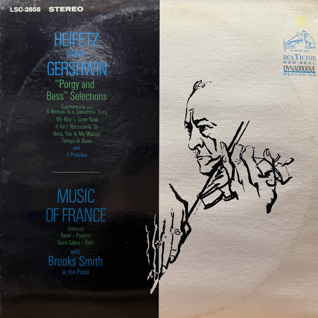 Jascha Heifetz, Brooks Smith 〈Heifetz Plays Gershwin And Music Of France〉 자켓