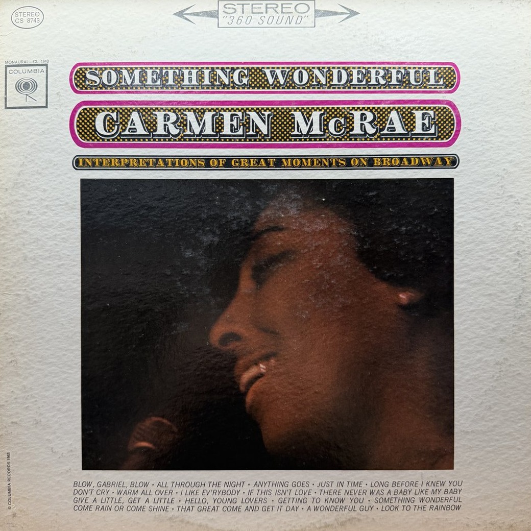 Carmen McRae 〈Something Wonderful〉 자켓