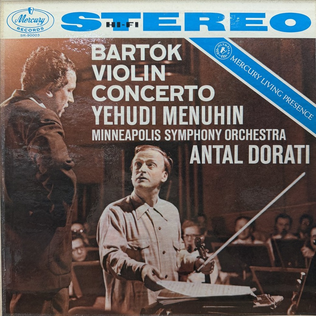 Bartók, Yehudi Menuhin, Minneapolis Symphony Orchestra, Antal Dorati 〈Violin Concerto〉 자켓