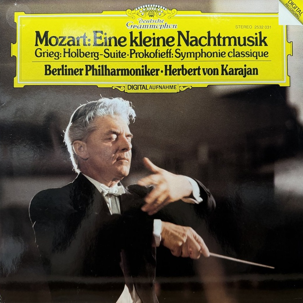 Berliner Philharmoniker · Herbert von Karajan 〈Mozart, Grieg, Prokofieff: Eine Kleine Nachtmusik · Holberg-Suite · Symphonie Classique〉 자켓