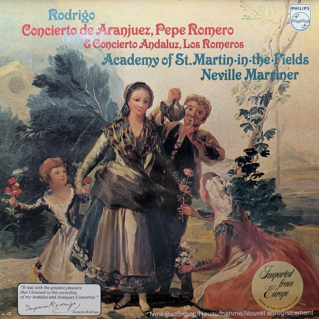 Rodrigo - Pepe Romero & Los Romeros - Academy Of St. Martin-in-the-Fields, Neville Marriner 〈Concierto De Aranjuez / Concierto Andaluz〉 자켓