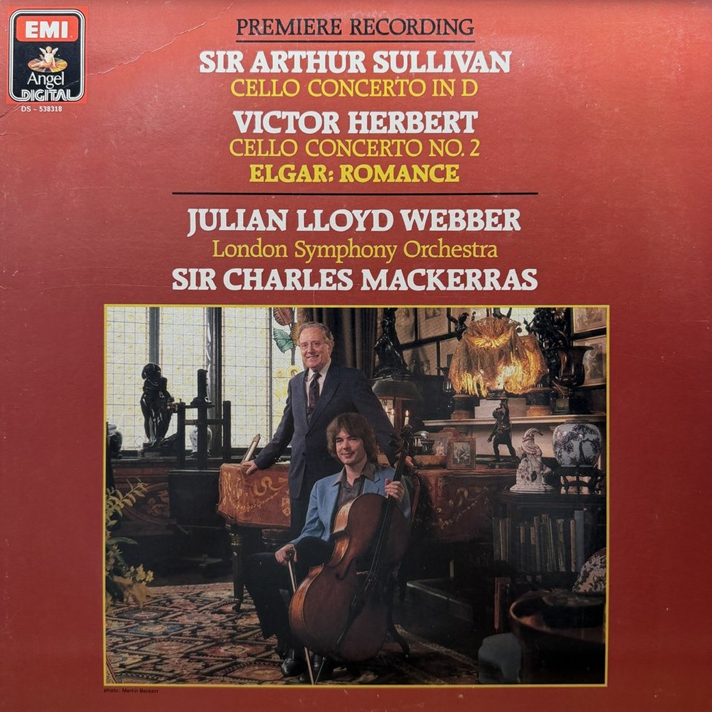Sir Edward Elgar, Sir Arthur Sullivan, Victor Herbert, Julian Lloyd Webber, London Symphony Orchestra, Sir Charles Mackerras 〈Cello Concerto In D / Cello Concerto No. 2 / Romance〉 자켓