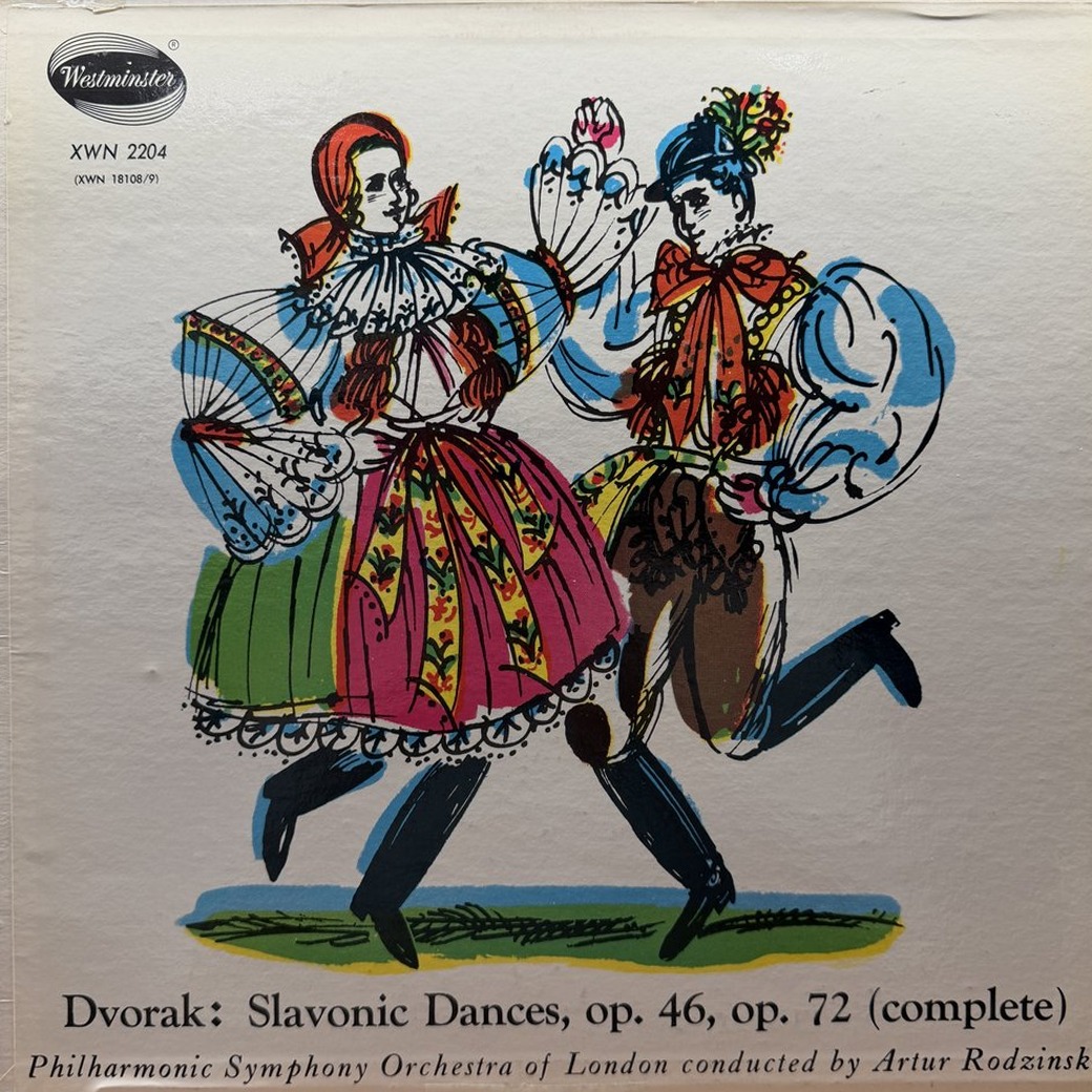 Antonín Dvořák - Philharmonic Symphony Orchestra Of London Conducted By Artur Rodzinski 〈Slavonic Dances, Op. 46 Nos. 1-8〉 자켓