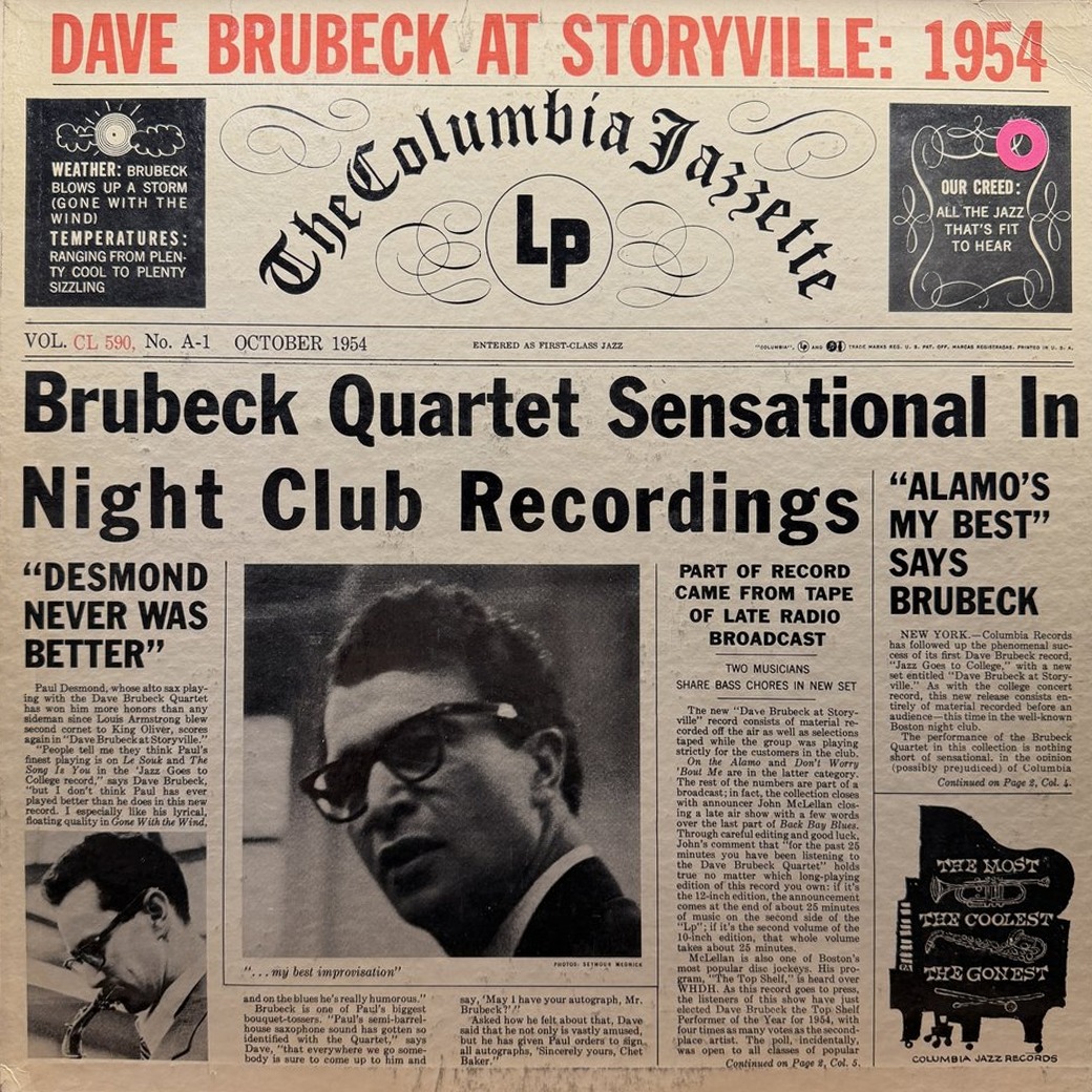 The Dave Brubeck Quartet 〈Dave Brubeck At Storyville: 1954〉 자켓
