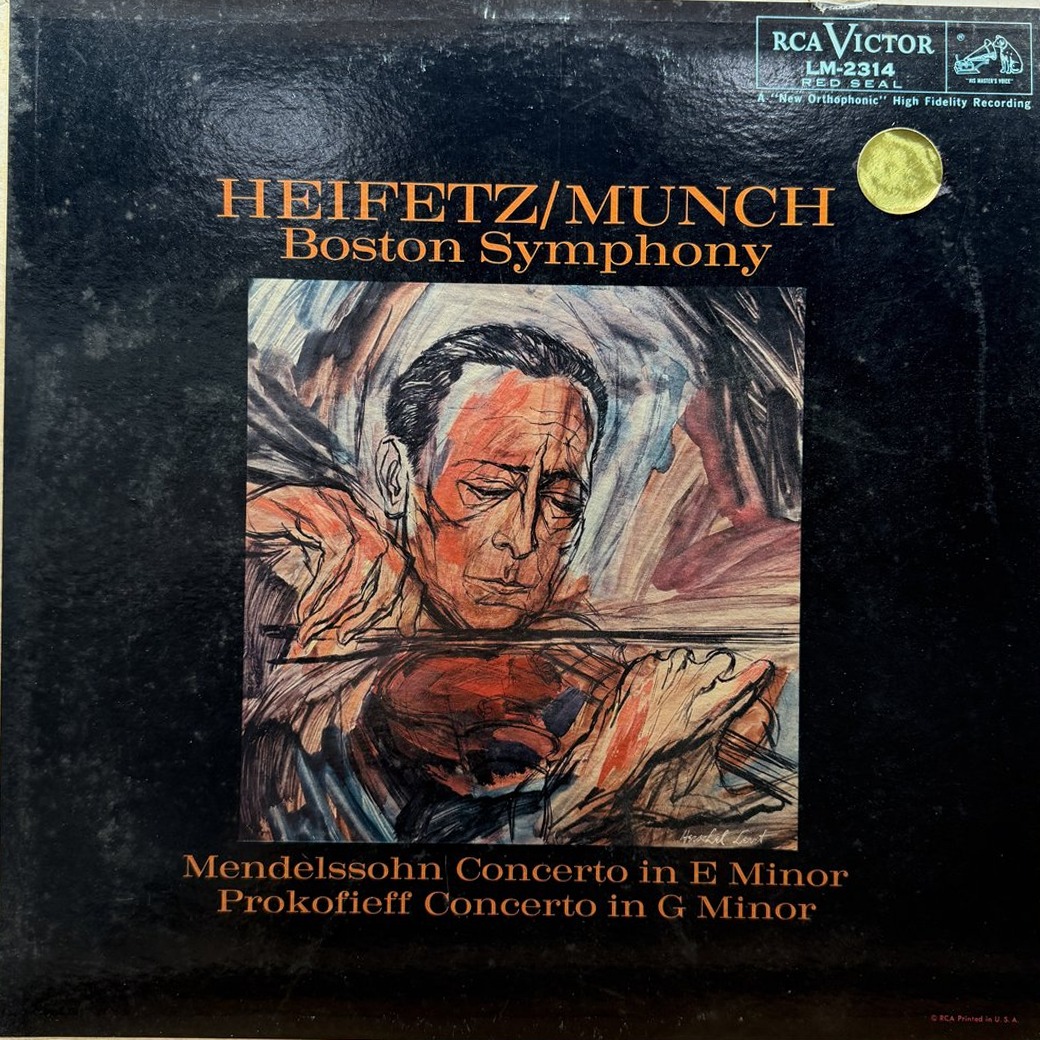 Heifetz, Munch, Boston Symphony / Mendelssohn / Prokofieff 〈Mendelssohn Concerto In E Minor / Prokofieff Concerto In G Minor〉 자켓