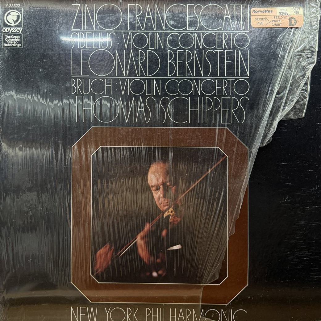 Zino Francescatti Plays Sibelius With Leonard Bernstein - Bruch With Thomas Schippers / New York Philharmonic 〈Violin Concerto / Violin Concerto〉 자켓