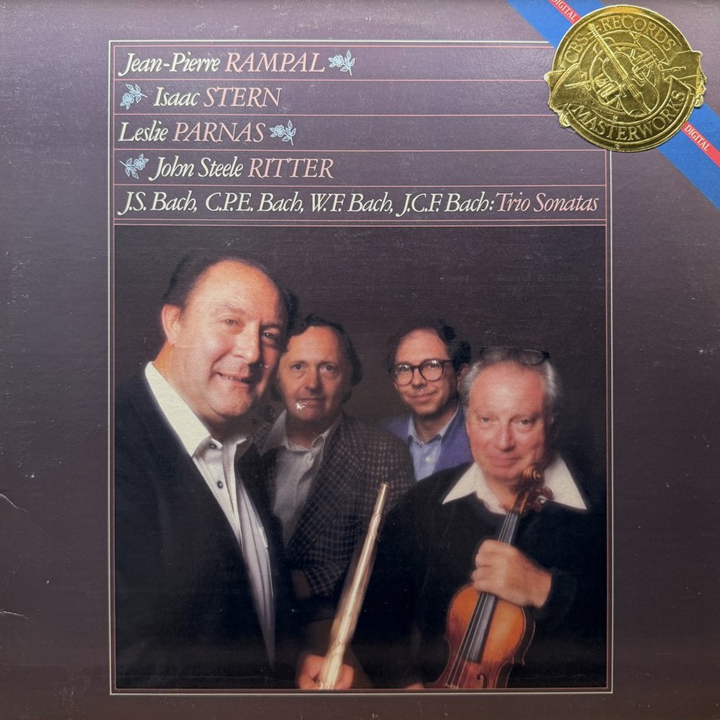 Jean-Pierre Rampal, Isaac Stern, Leslie Parnas, John Steele Ritter, J.S. Bach / C.P.E. Bach / W.F. Bach / J.C.F. Bach 〈Trio Sonatas〉 자켓