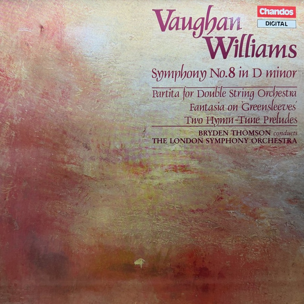 Vaughan Williams, Bryden Thomson Conducts The London Symphony Orchestra 〈Symphony No. 8 In D Minor / Partita For Double String Orchestra / Fantasia On 'Greensleeves' / Two Hymn-Tune Preludes〉 자켓
