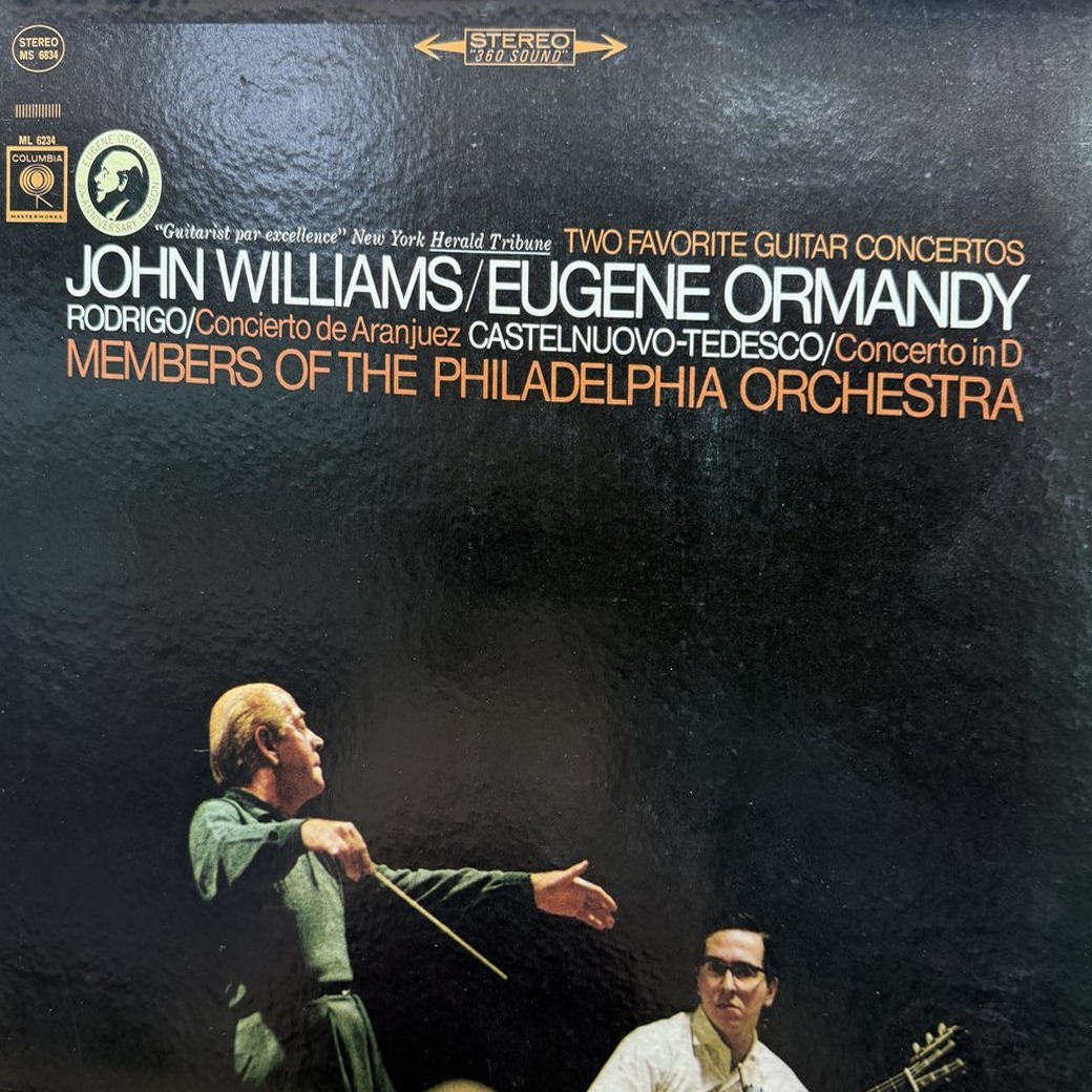 John Williams / Eugene Ormandy, Members Of The Philadelphia Orchestra 〈Two Favorite Guitar Concertos: Concierto De Aranjuez · Concerto In D〉 자켓