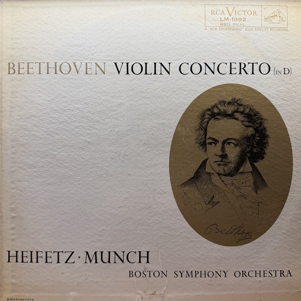Beethoven, Heifetz • Munch, Boston Symphony Orchestra 〈Violin Concerto (In D)〉 자켓