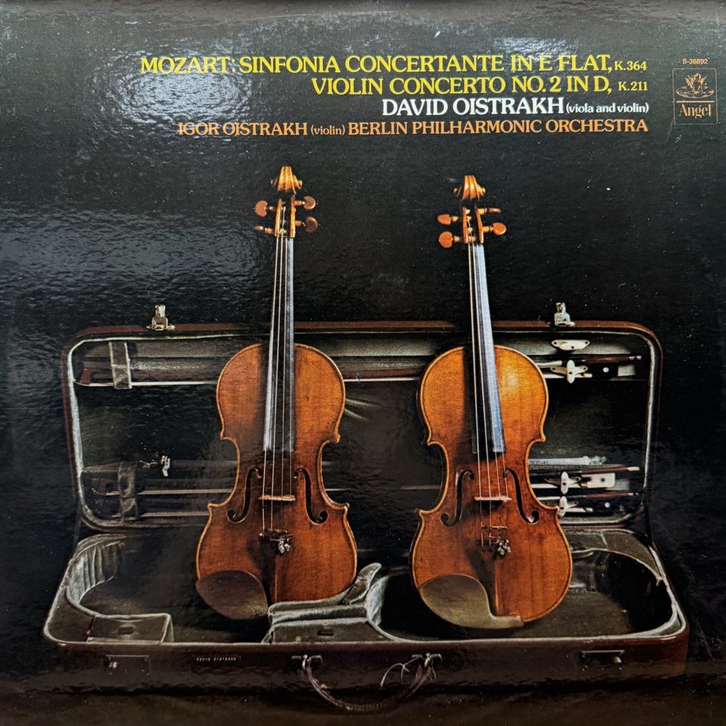 Mozart - David Oistrakh, Igor Oistrakh, Berlin Philharmonic Orchestra 〈Sinfonia Concertante In E Flat, K. 364 / Violin Concerto No. 2 In D, K. 211〉 자켓