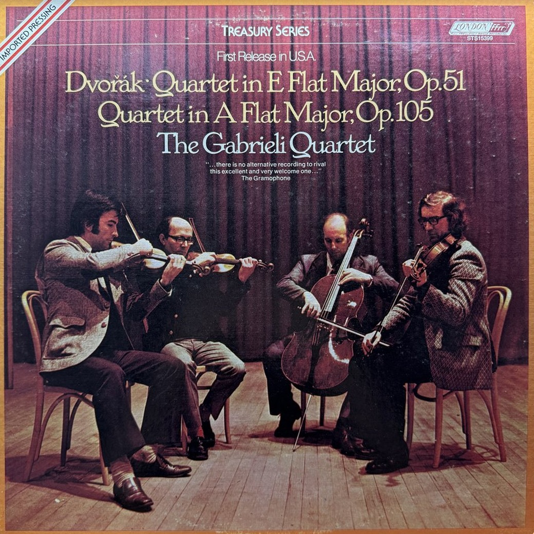 Dvořák, The Gabrieli Quartet 〈Quartet In E Flat Major, Op. 51 / Quartet In A Flat Major, Op. 105〉 자켓