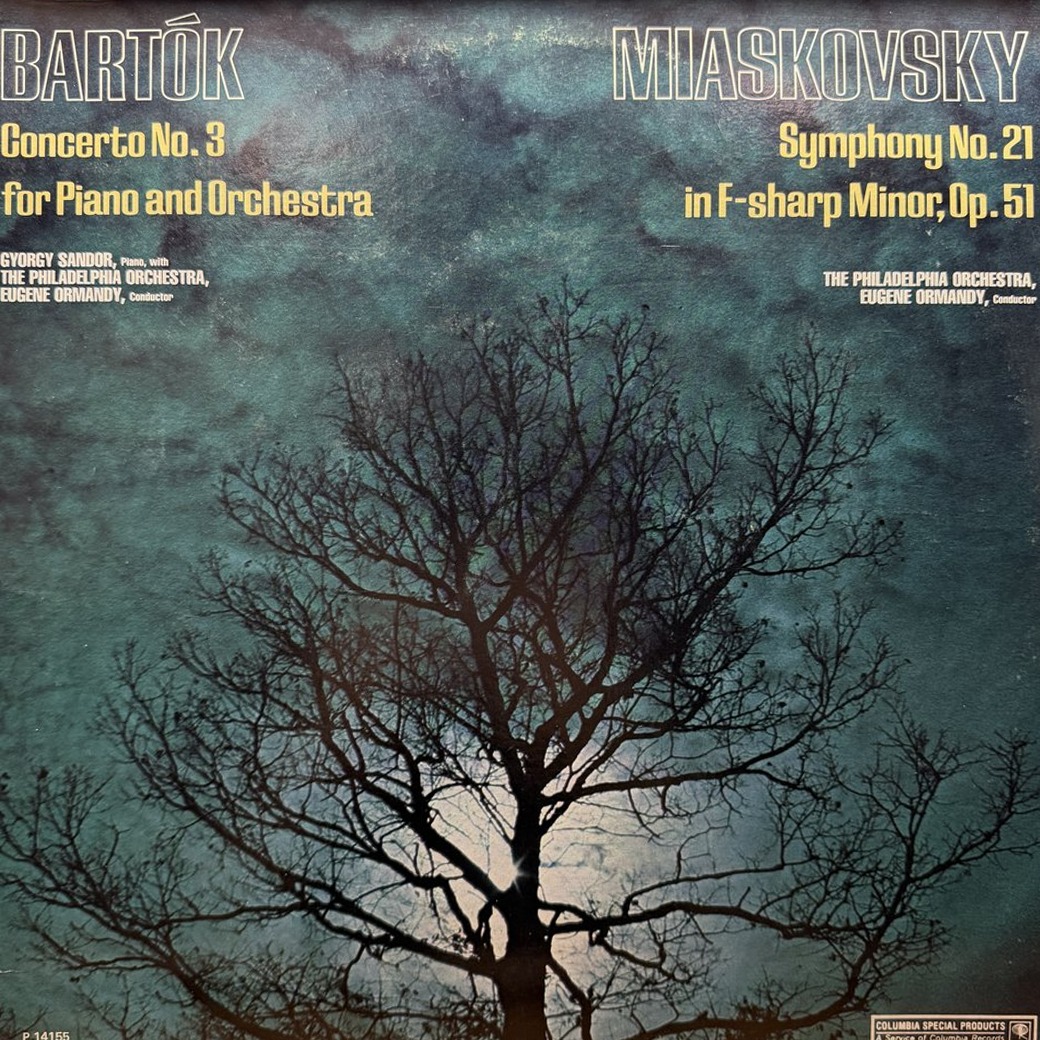 The Philadelphia Orchestra, Eugene Ormandy 〈Bartok - Concerto No. 3 For Piano And Orchestra / Miaskovsky - Symphony No. 21 In F-Sharp Minor, Op. 51〉 자켓