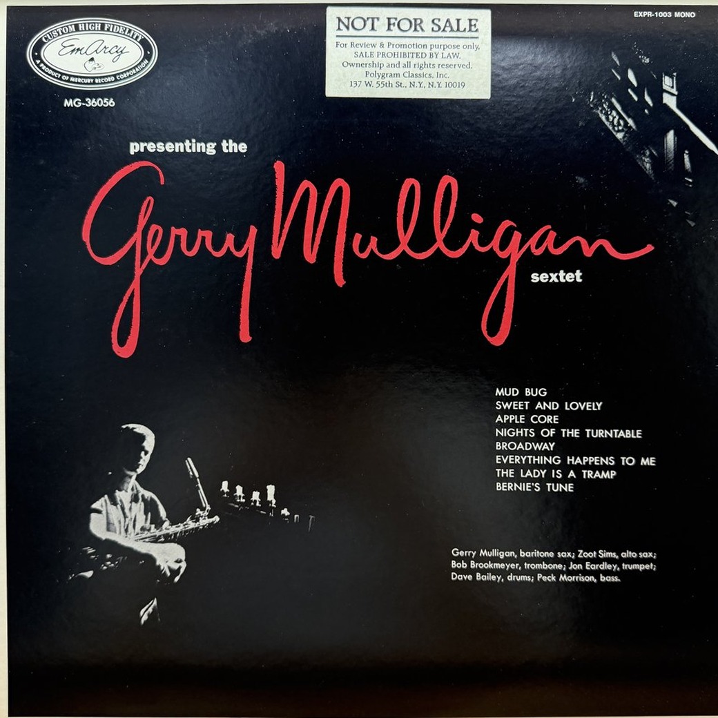 The Gerry Mulligan Sextet 〈Presenting The Gerry Mulligan Sextet〉 자켓