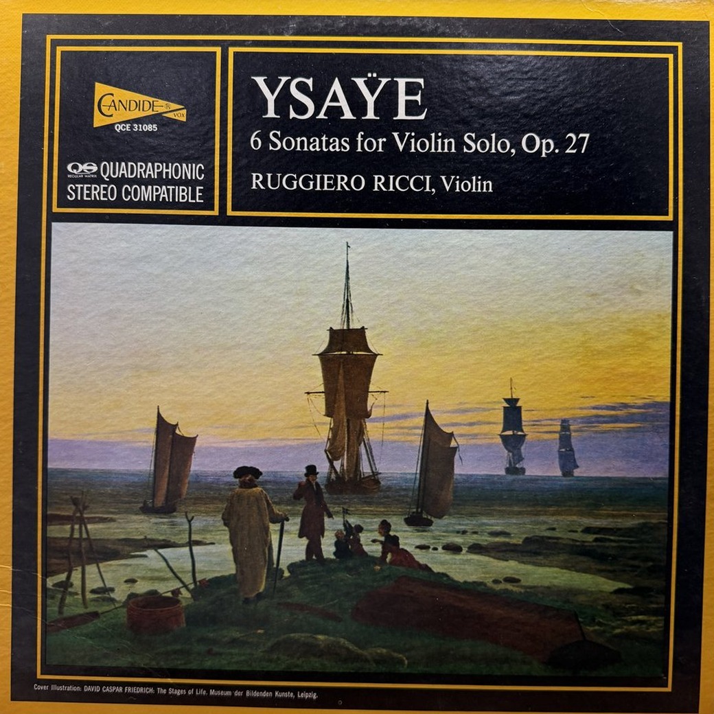 Ysaÿe, Ruggiero Ricci 〈6 Sonatas For Violin Solo, Op. 27〉 자켓