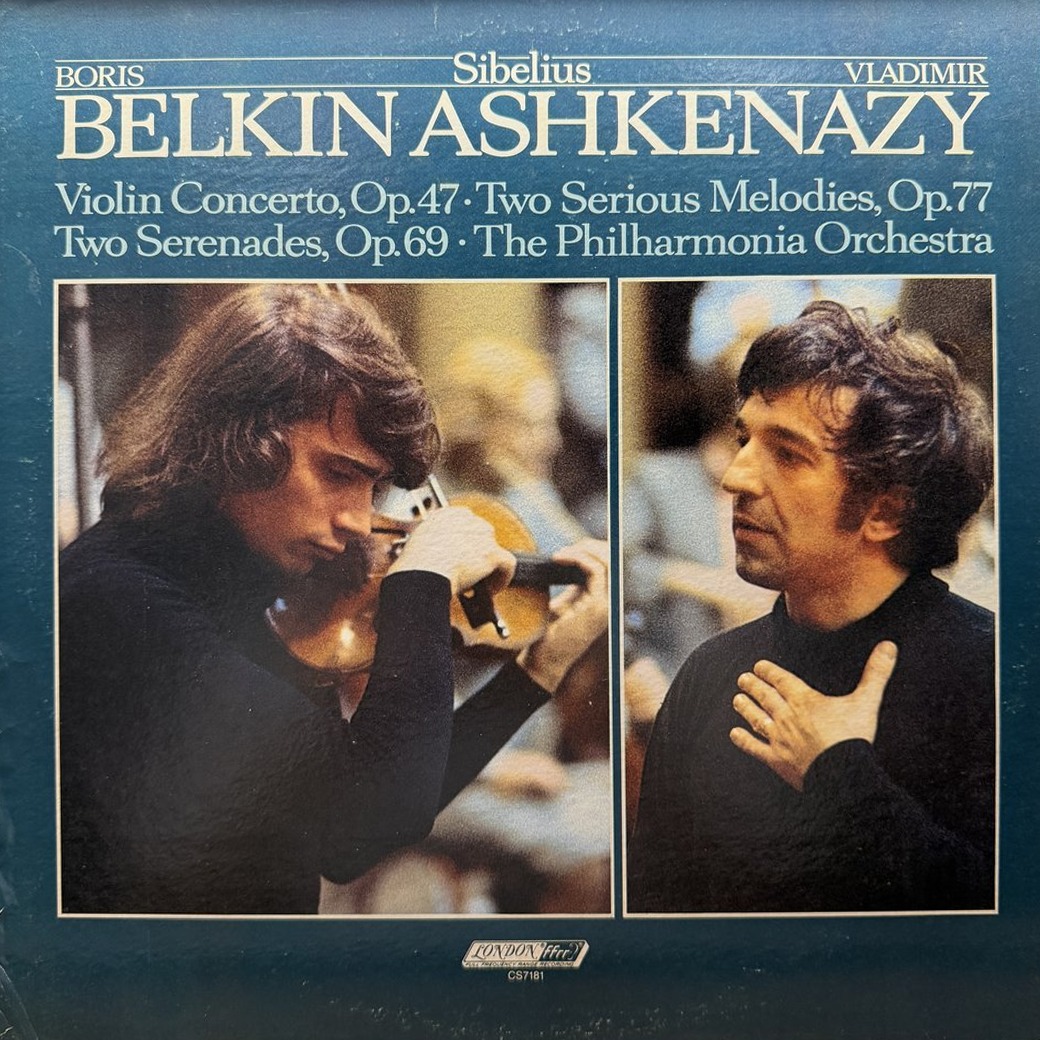 Sibelius, Boris Belkin, Vladimir Ashkenazy, Philharmonia Orchestra 〈Violin Concerto, Op. 47 / Two Serious Melodies, Op. 77 / Two Serenades Op. 69〉 자켓