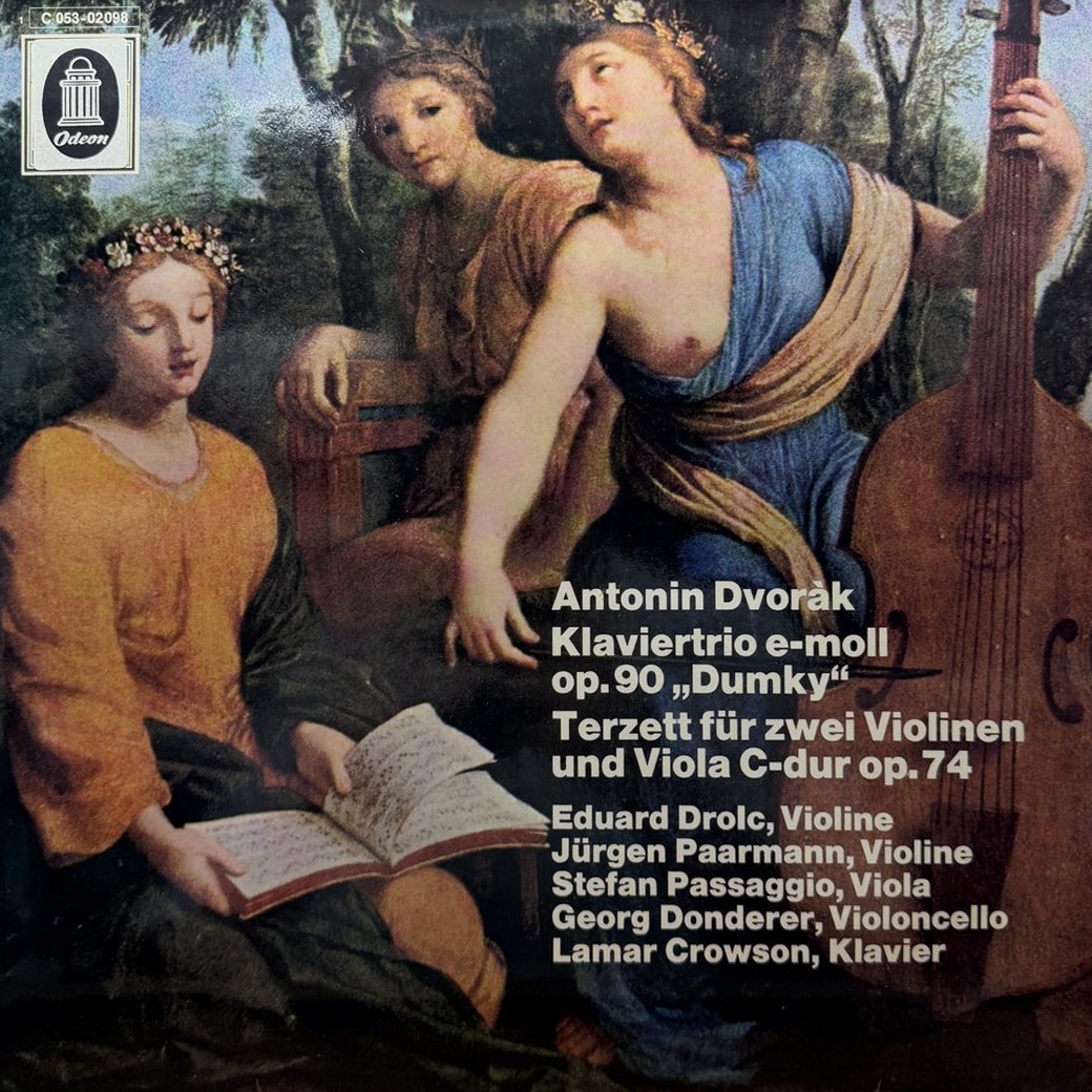 Eduard Drolc, Jürgen Paarmann, Stefano Passaggio, Georg Donderer, Lamar Crowson, Antonín Dvořák 〈Klaviertrio e-moll op. 90 "Dumky", Terzett für zwei Violinen und Viola C-Dur op. 74〉 자켓