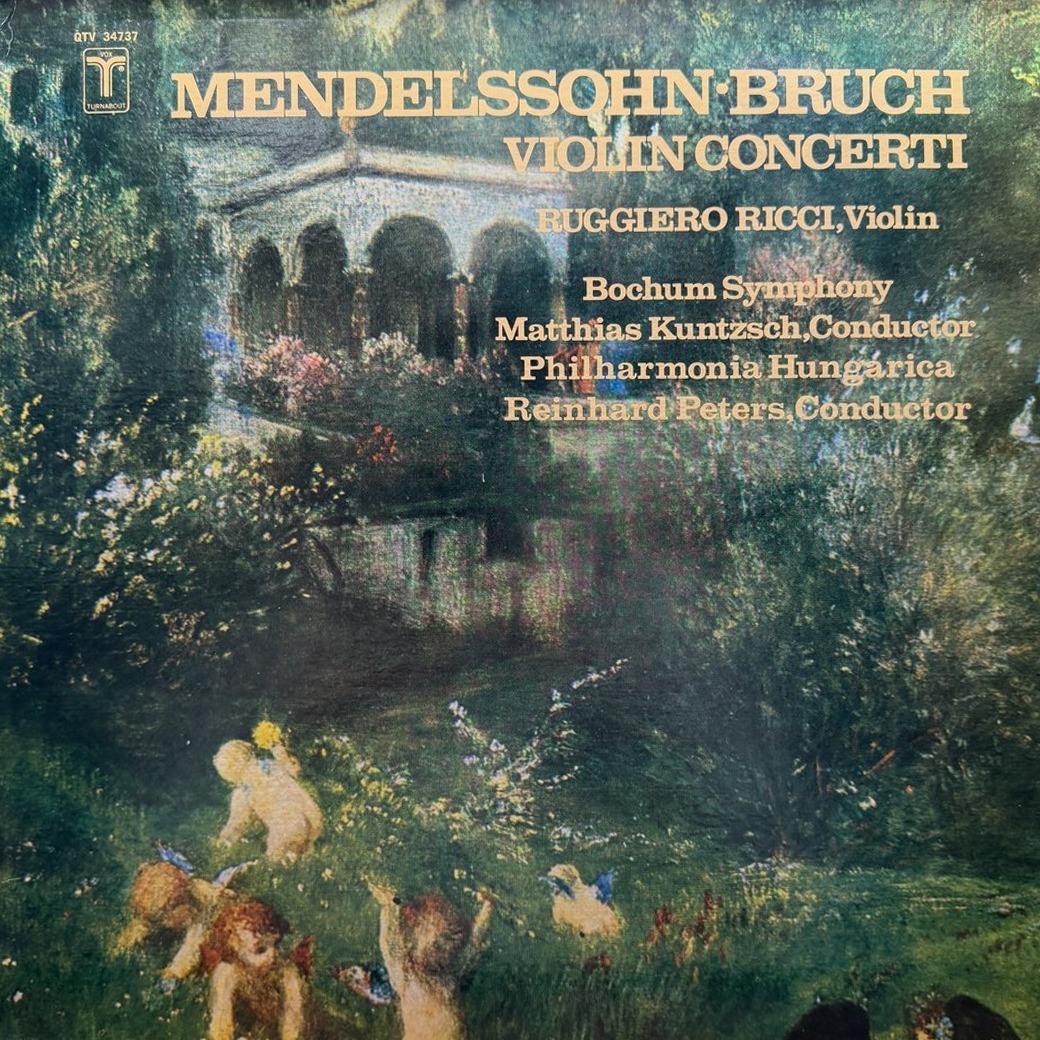 Mendelssohn And Bruch, Ruggiero Ricci, Matthias Kuntzsch, Bochum Symphony, Philharmonia Hungarica, Reinhard Peters 〈Violin Concerti〉 자켓