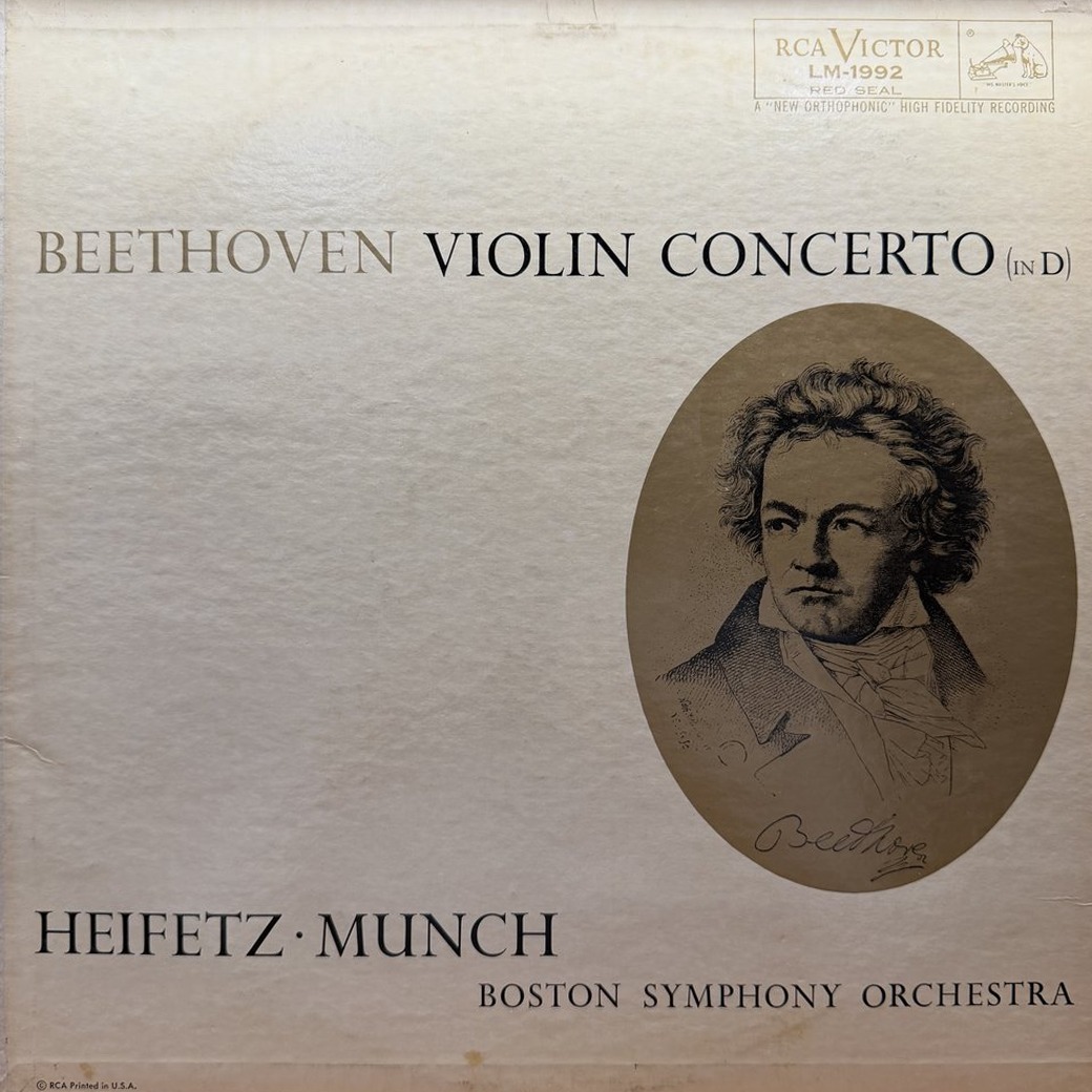 Beethoven / Heifetz • Munch, Boston Symphony Orchestra 〈Violin Concerto (In D)〉 자켓