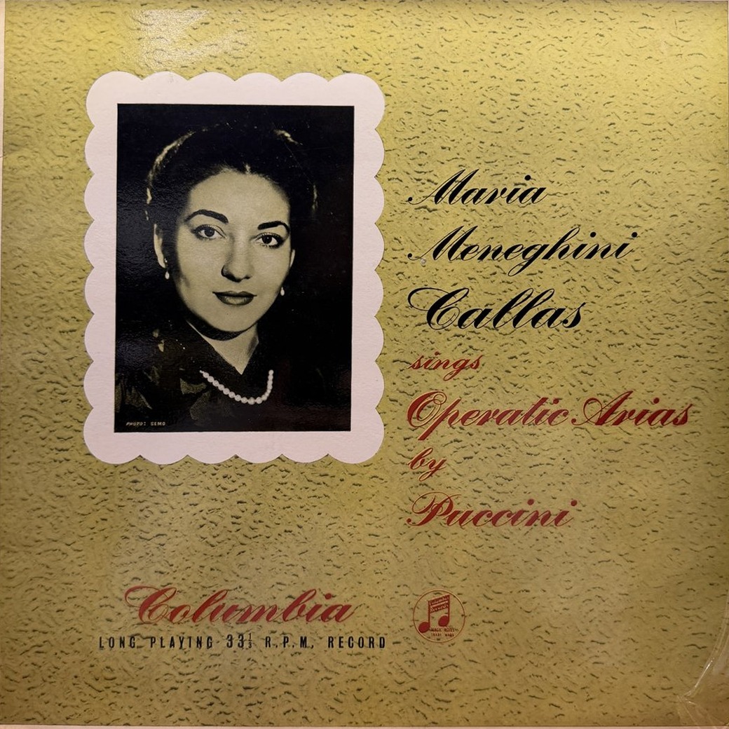 Maria Meneghini Callas, Puccini 〈Maria Meneghini Callas Sings Operatic Arias By Puccini〉 자켓
