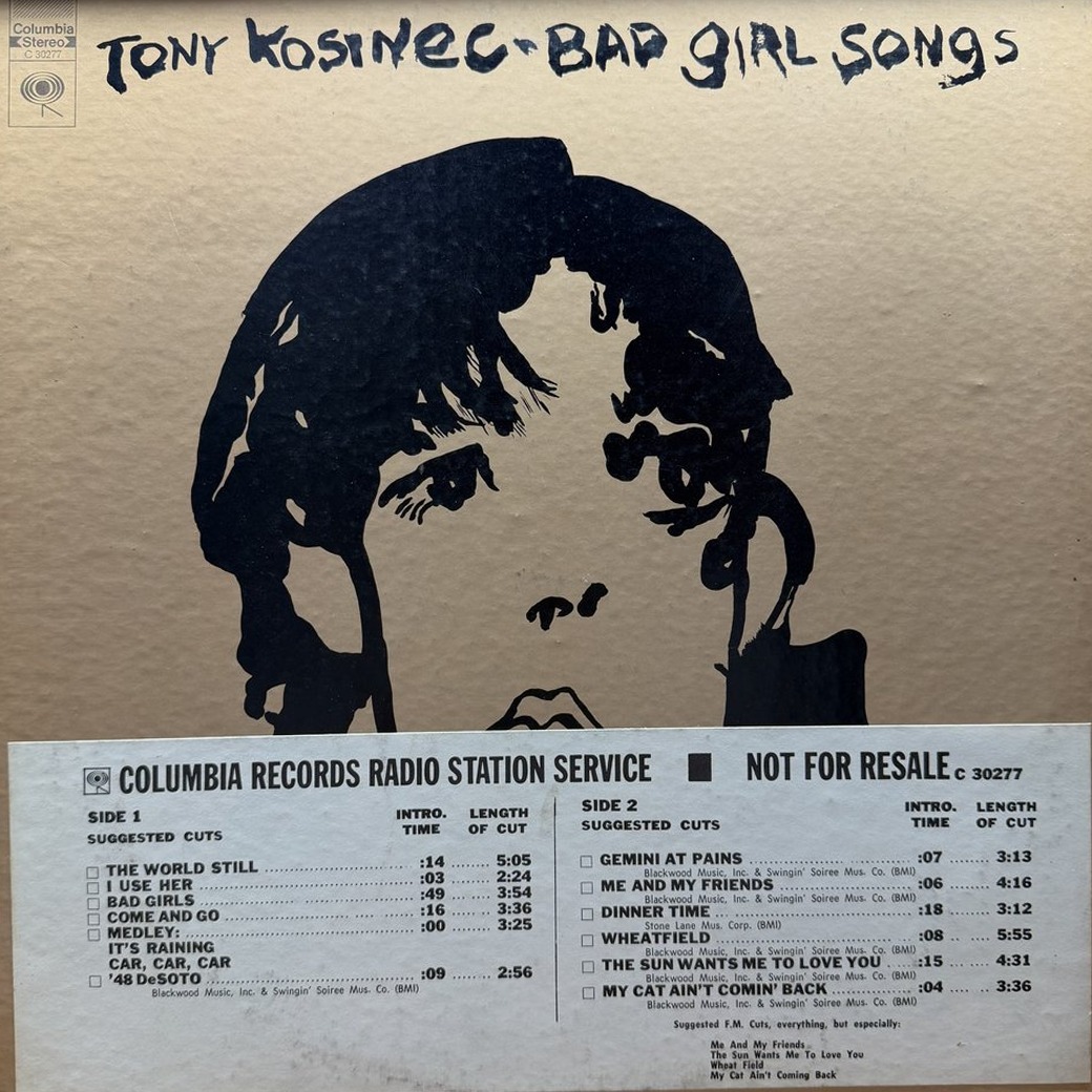 Tony Kosinec 〈Bad Girl Songs〉 자켓