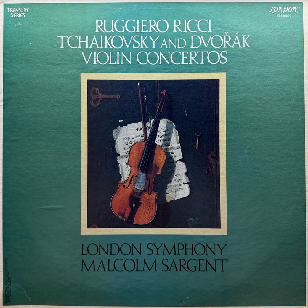 Tchaikovsky · Dvořák / Ruggiero Ricci · London Symphony · Malcolm Sargent 〈Tchaikovsky And Dvořák Violin Concertos〉 자켓