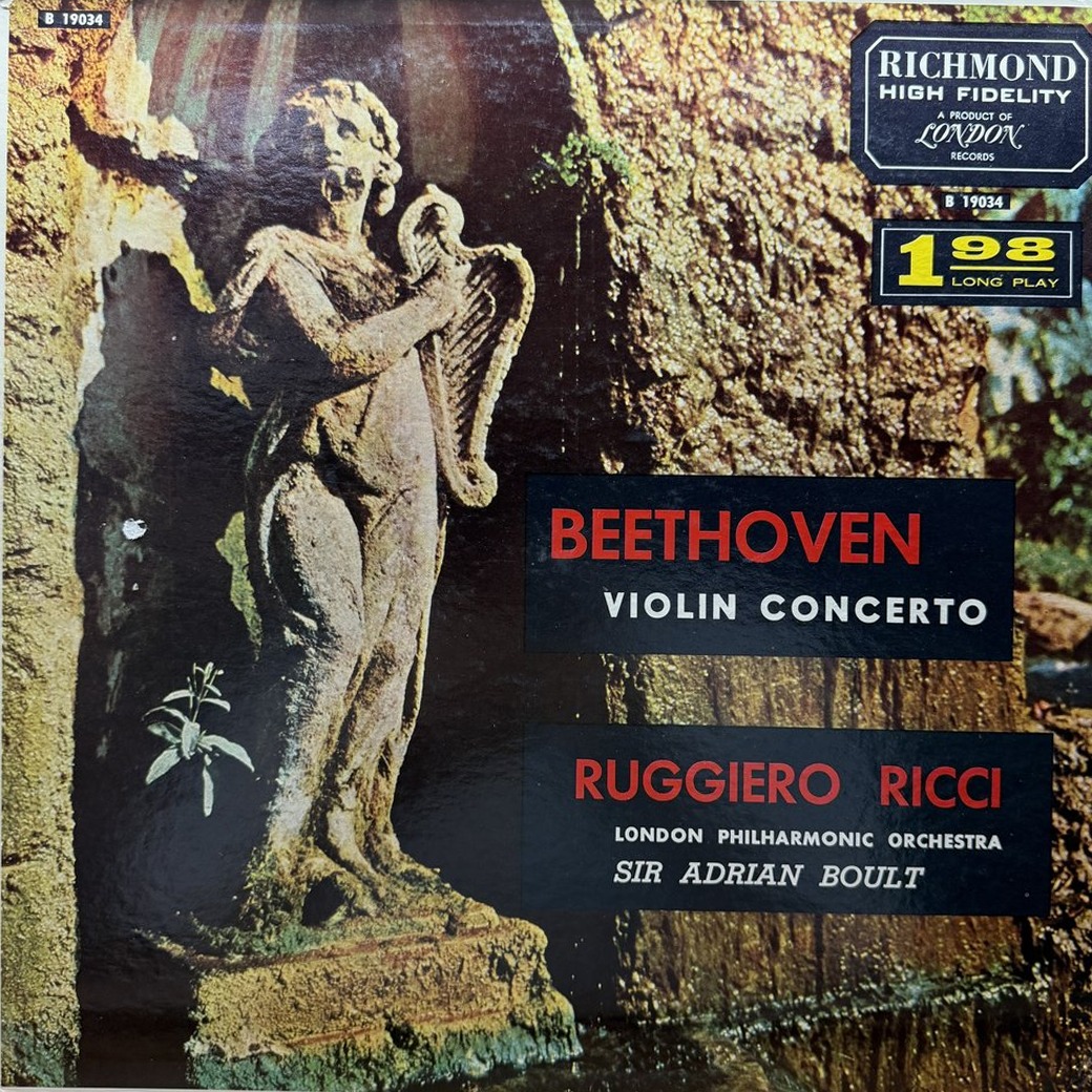 Beethoven, Ruggiero Ricci, London Philharmonic Orchestra, Sir Adrian Boult 〈Violin Concerto〉 자켓