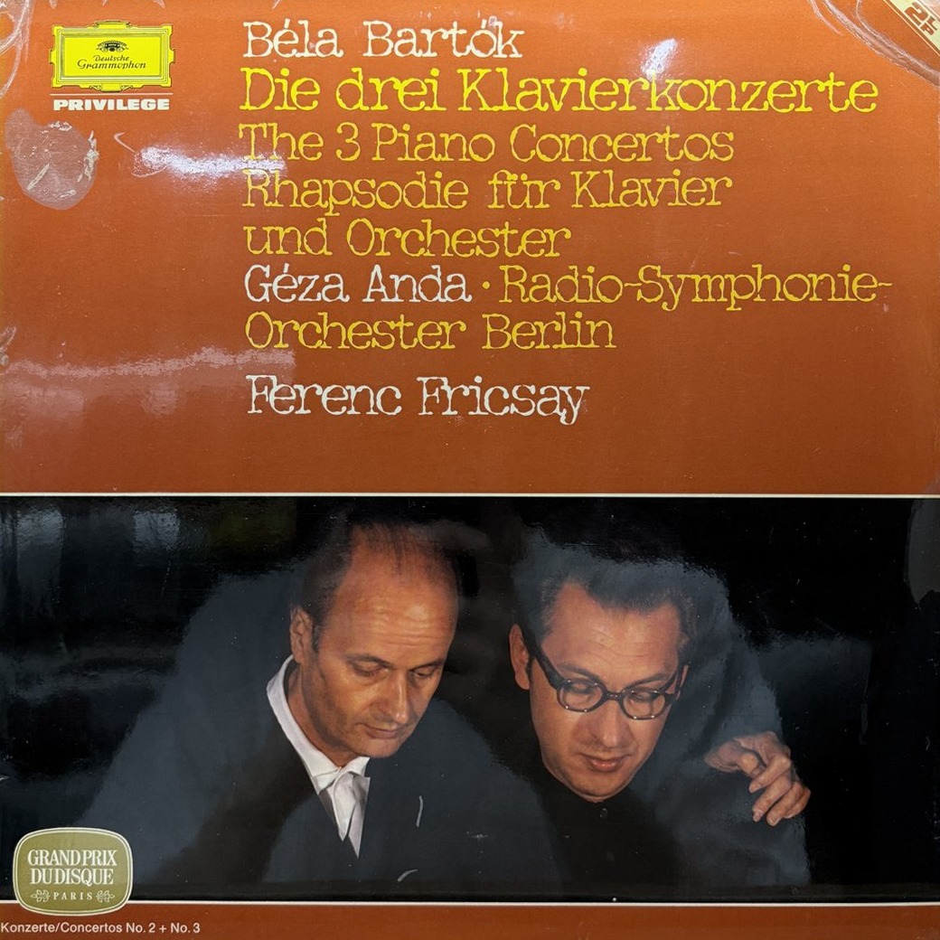 Béla Bartók - Géza Anda - Radio-Symphonie-Orchester Berlin - Ferenc Fricsay 〈Die 3 Klavierkonzerte = The 3 Piano Concertos / Rhapsodie Für Klavier Und Orchester〉 자켓