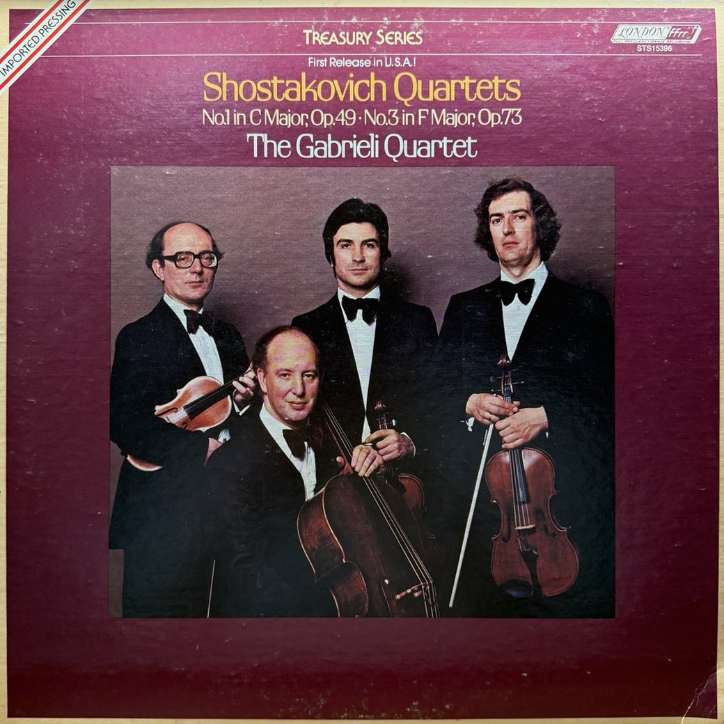 Shostakovich, The Gabrieli Quartet 〈Quartets No. 1 In C Major; Op. 49 / No. 3 In F Major; Op. 73〉 자켓