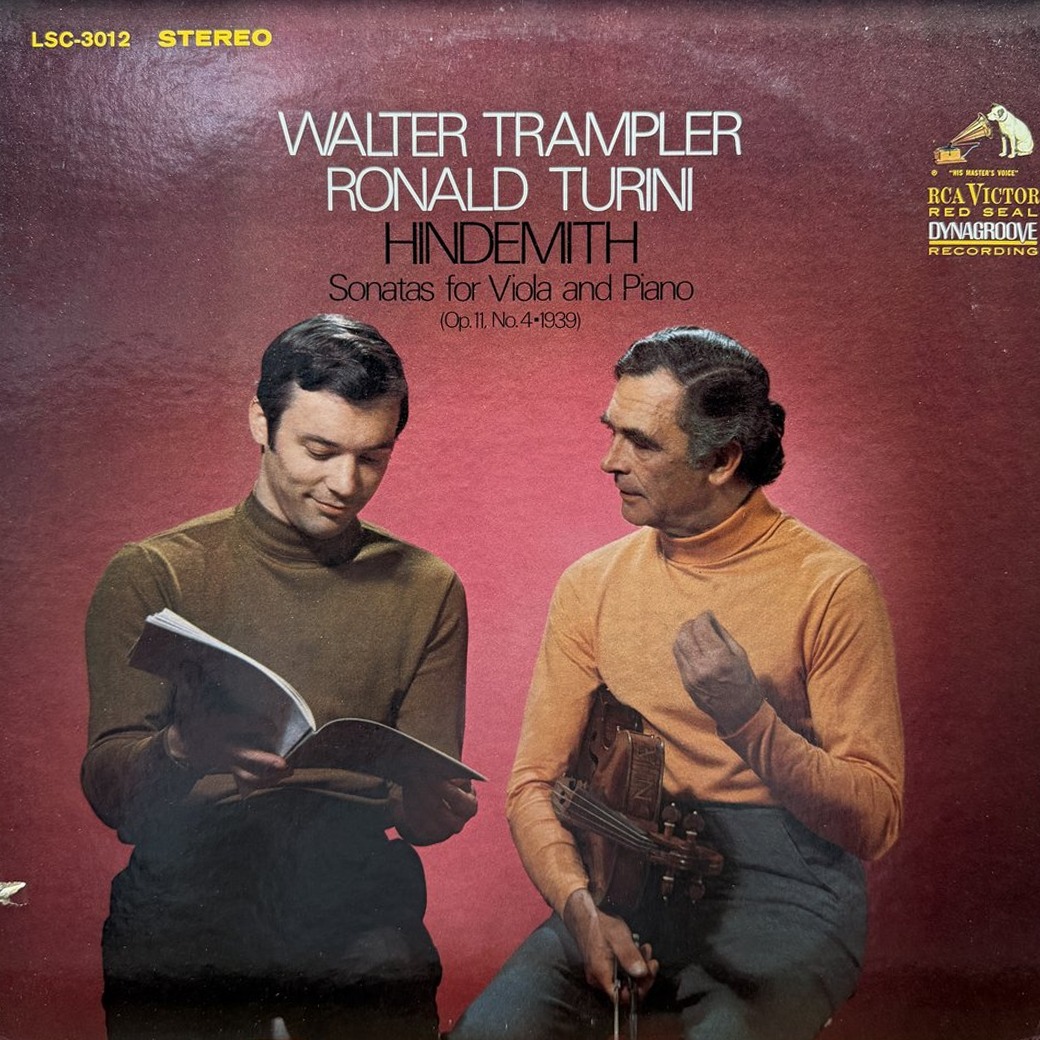 Walter Trampler, Ronald Turini - Hindemith 〈Sonatas For Viola And Piano (Op. 11, No. 4 ▪ 1939)〉 자켓