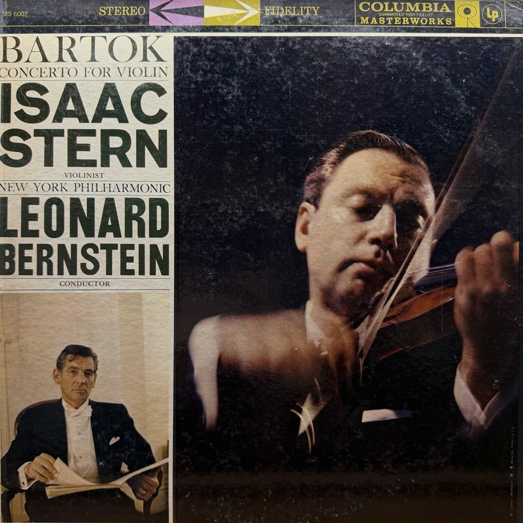 Bartok, Isaac Stern, New York Philharmonic, Leonard Bernstein 〈Concerto For Violin〉 자켓