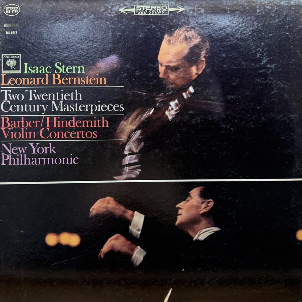 Isaac Stern , Leonard Bernstein, New York Philharmonic - Barber / Hindemith 〈Two Twentieth Century Masterpieces - Violin Concertos〉 자켓