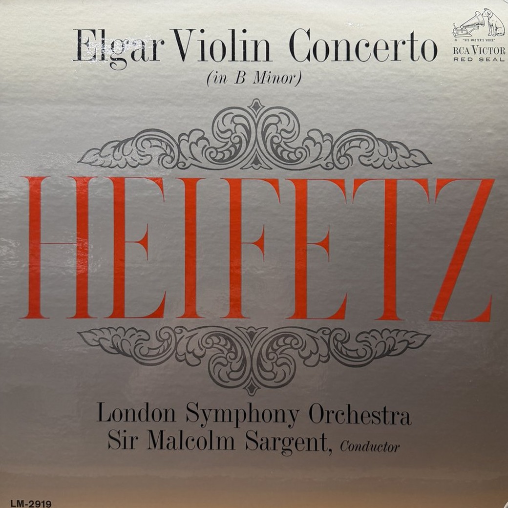 Heifetz / London Symphony Orchestra / Sir Malcolm Sargent, Conductor 〈Elgar Violin Concerto (In B Minor)〉 자켓