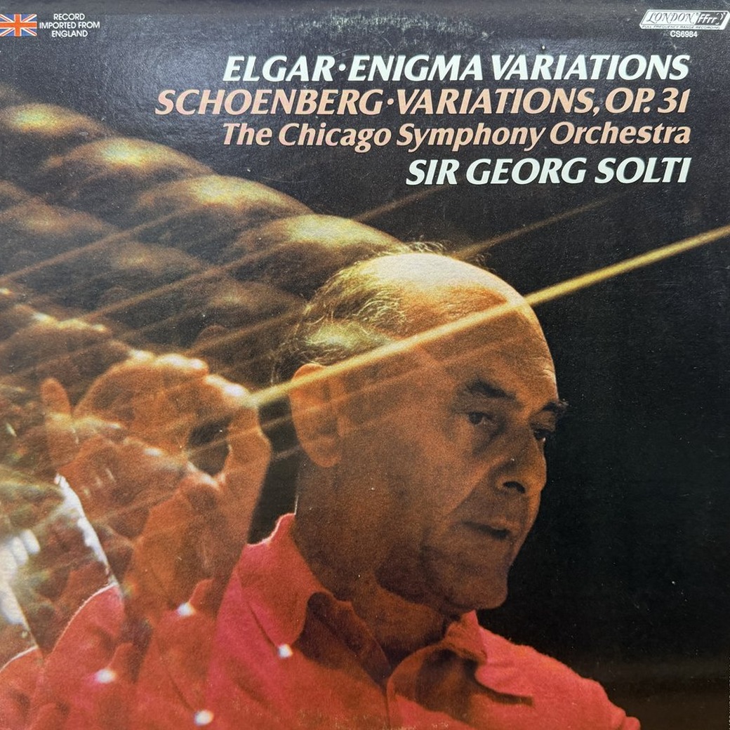 Sir Edward Elgar & Arnold Schoenberg, The Chicago Symphony Orchestra, Sir Georg Solti 〈Enigma Variations; Variations, Op. 31〉 자켓
