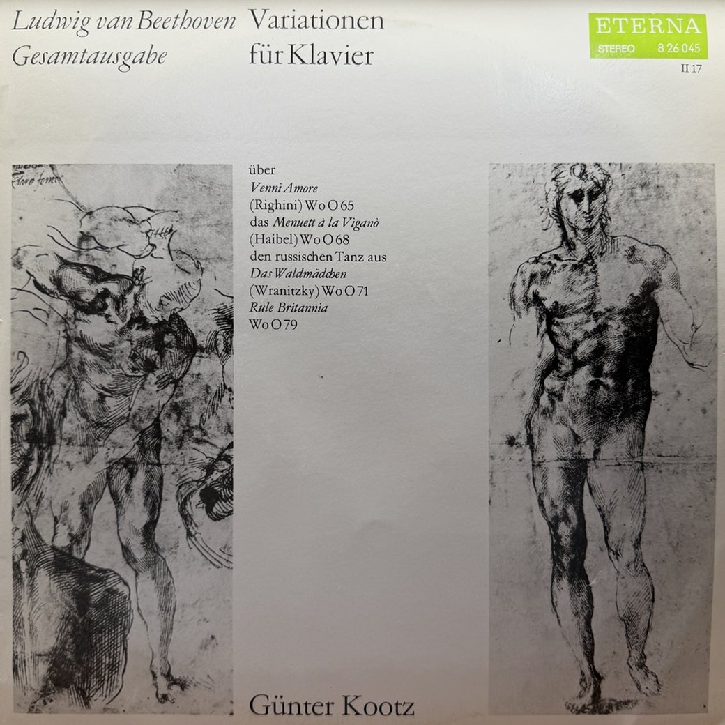 Ludwig van Beethoven, Günter Kootz 〈Variationen Für Klavier (Über Venni Amore (Righini) WoO 65 / Das Menuett À La Viganò (Haibel) WoO 68 / Den Russischen Tanz Aus "Das Waldmädchen" (Wranitzky) WoO 71 / Rule Britannia WoO 79)〉 자켓