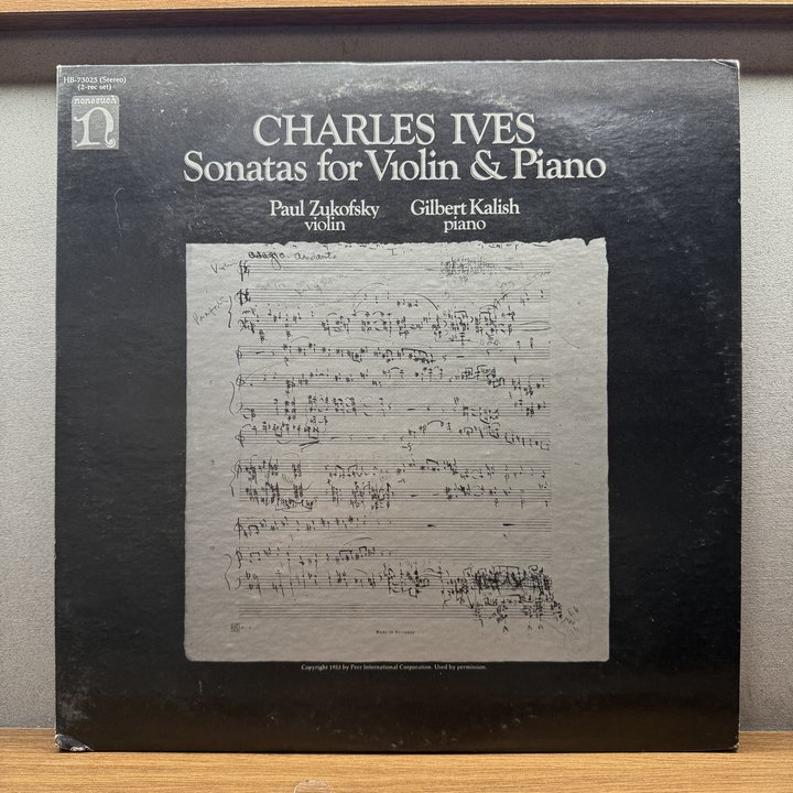 Charles Ives, Paul Zukofsky, Gilbert Kalish 〈Sonatas For Violin & Piano〉 자켓